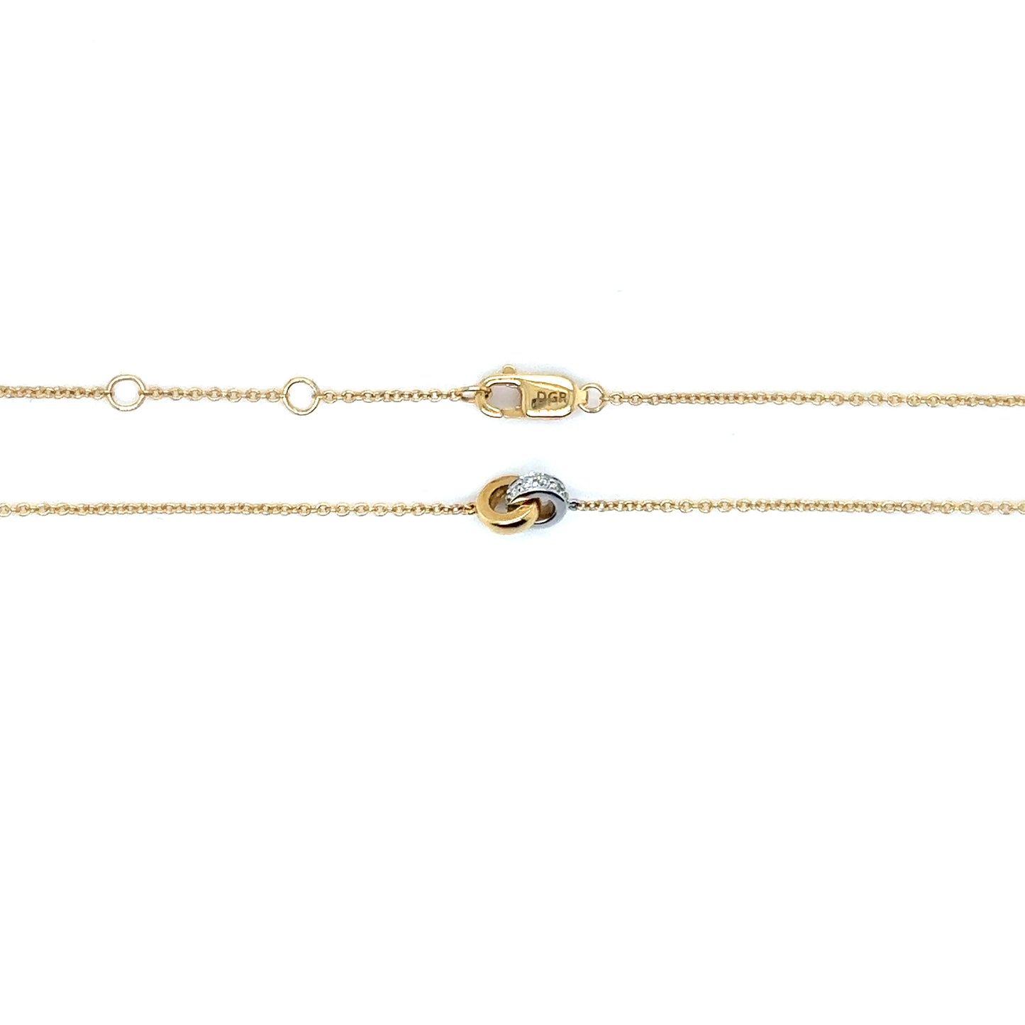 Kette mit Anhänger Brillant 750/-Bicolor