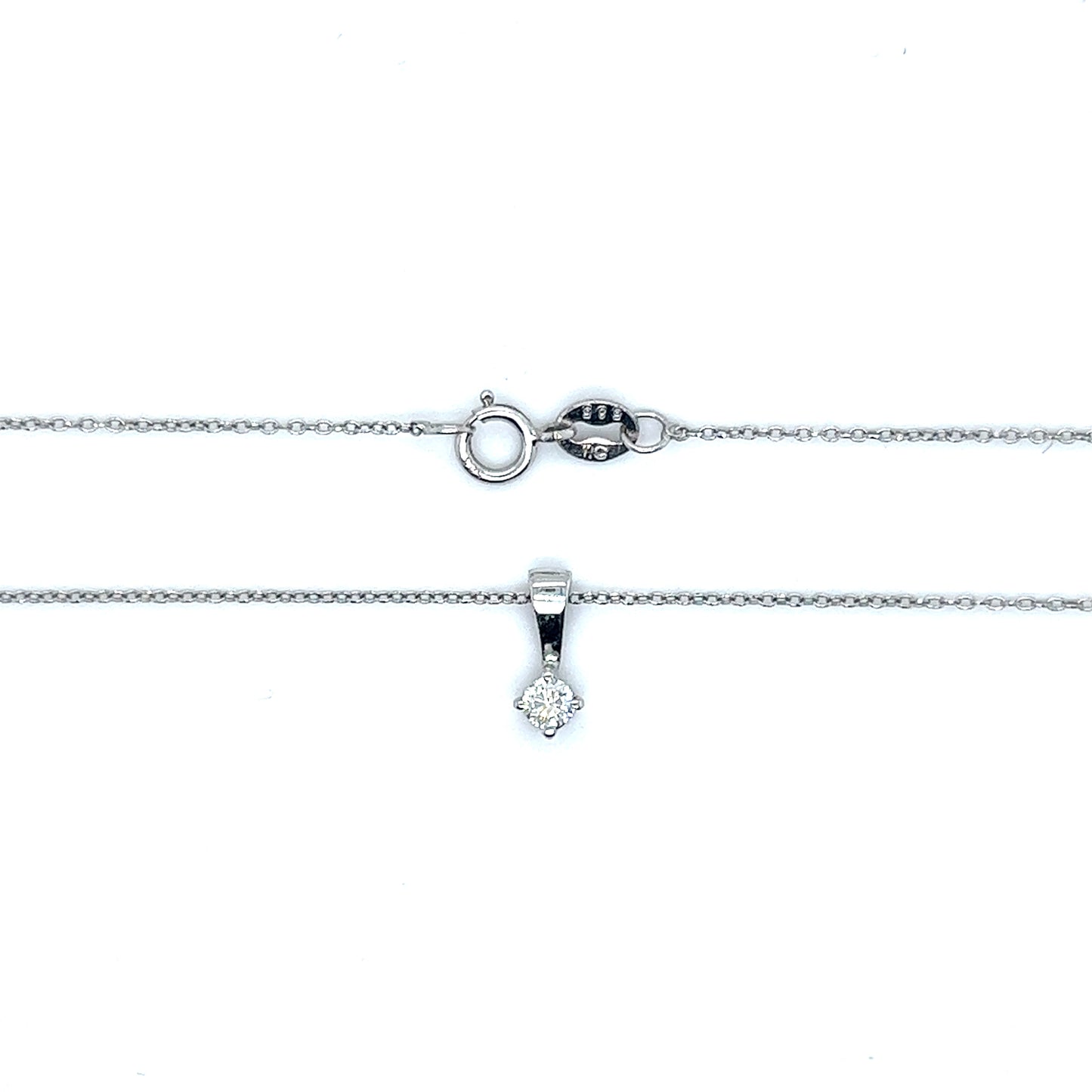 Kette mit Anhänger 585/-Weißgold