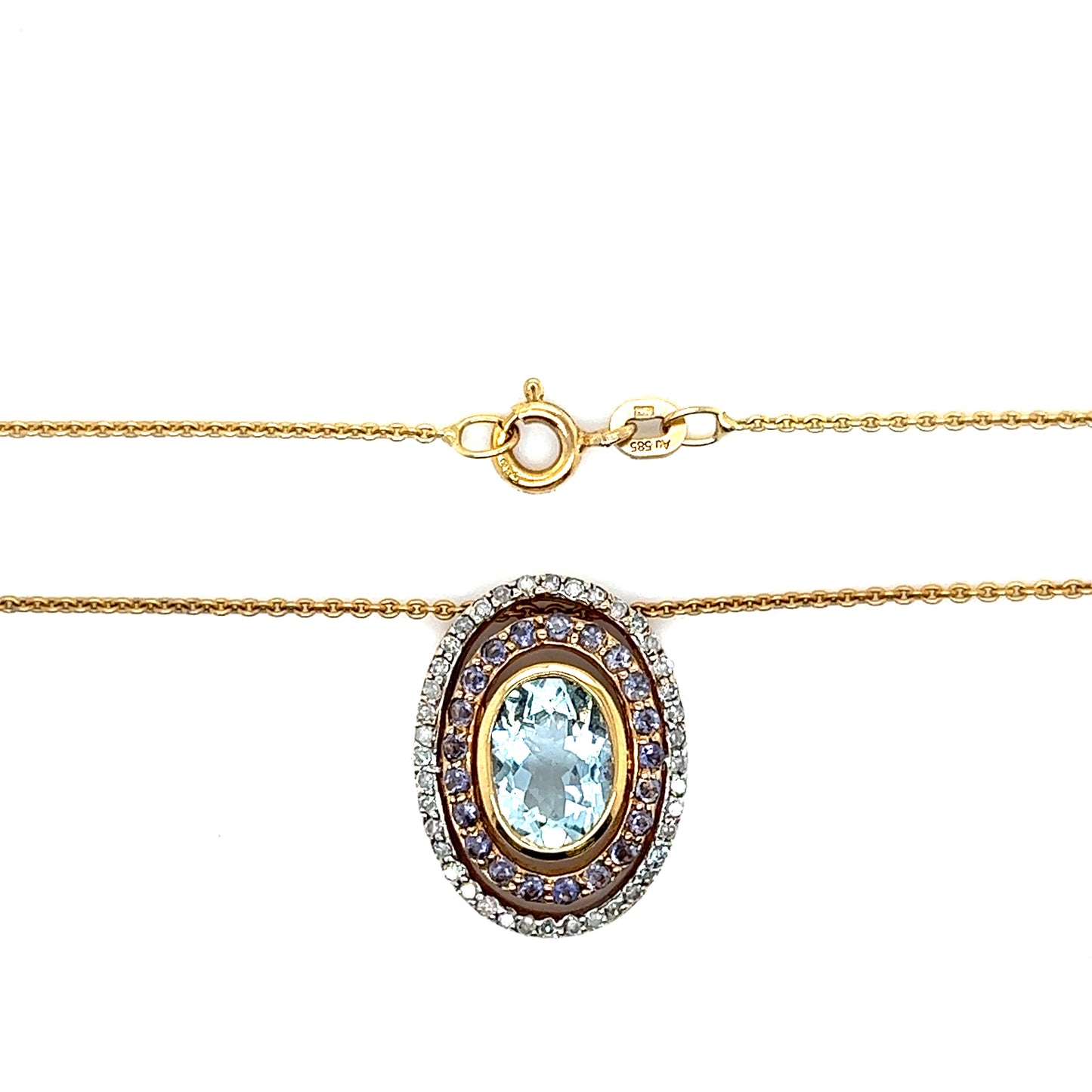 Kette mit Anhänger 585/-Gelbgold