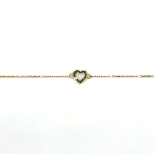 Armband 585/-Gold Herz