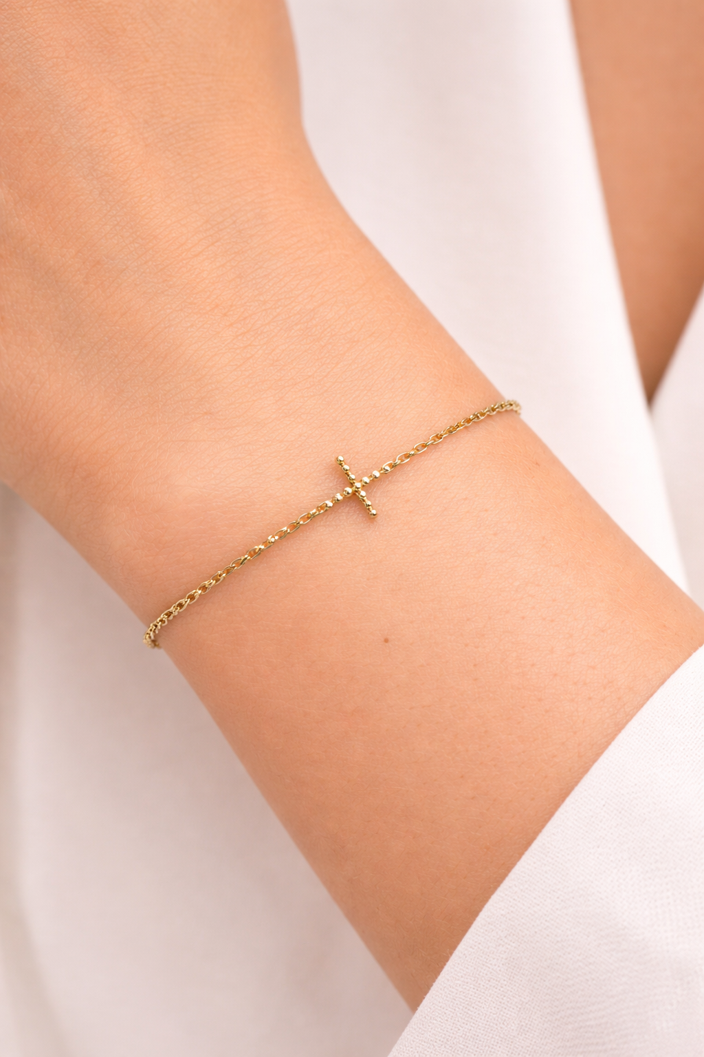 585 Gelbgold Kreuzarmband
