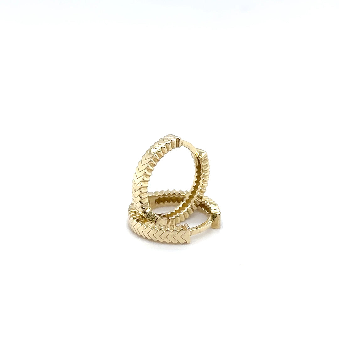 Creolen 585/-Gold Zackenmuster