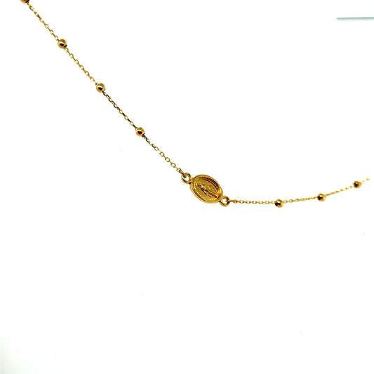 Kugelarmband mit Mutter Maria Motiv und Kreuz