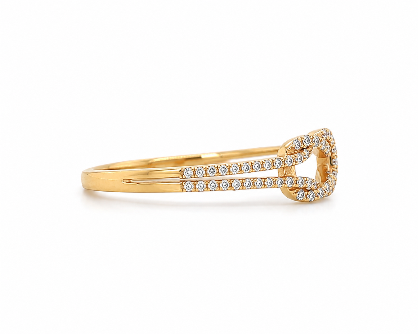 Brillantring 585/-Gelbgold Knoten Design