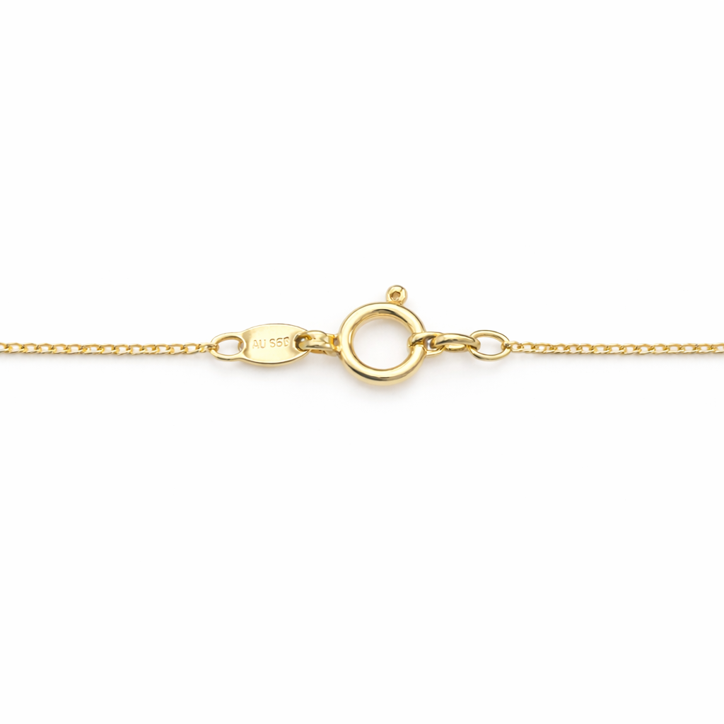 585 Gelbgold Kette mit Zirkonia Anhänger – klassisch & fein