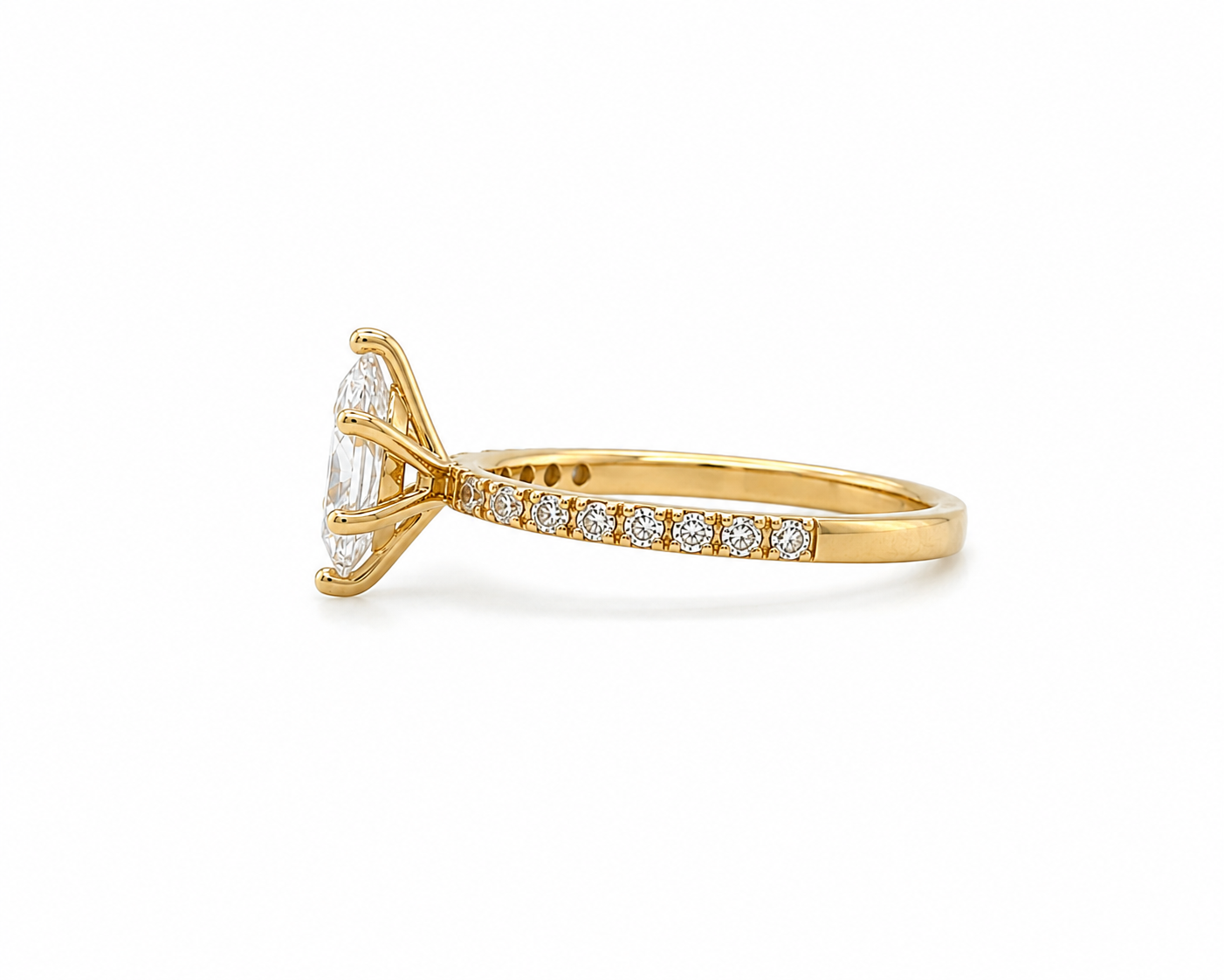 585 Gelbgold Ring mit Marquise-Zirkonia – Damenring & Verlobungsring