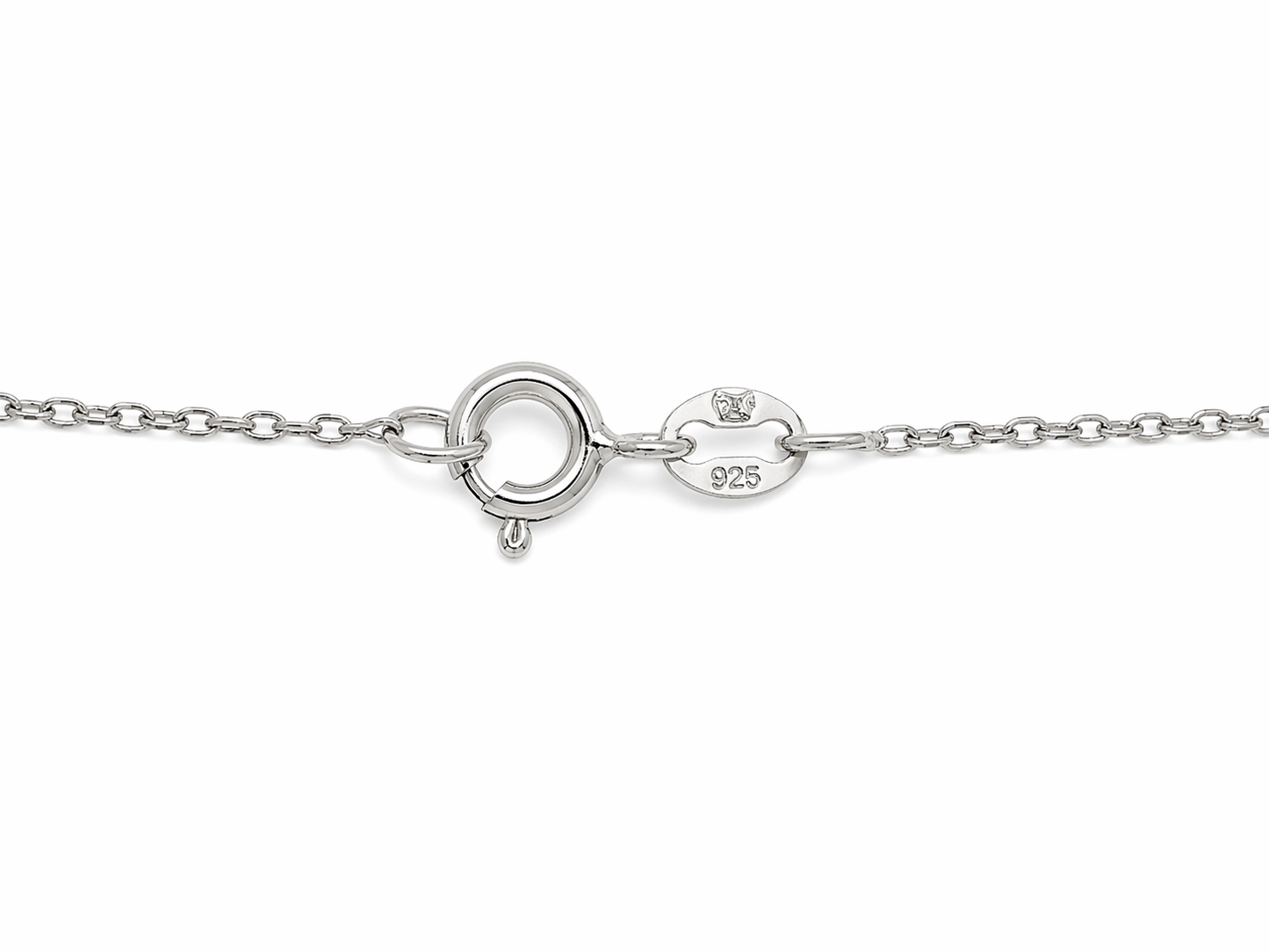 925 Silber Kette rhodiniert Herz mit Zirkonia – 40 cm