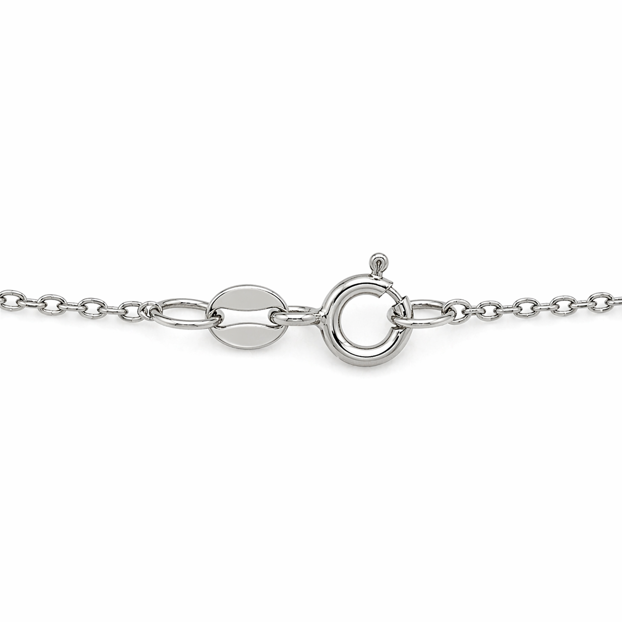 925 Silber Kette rhodiniert Kreuz mit Zirkonia – 45 cm