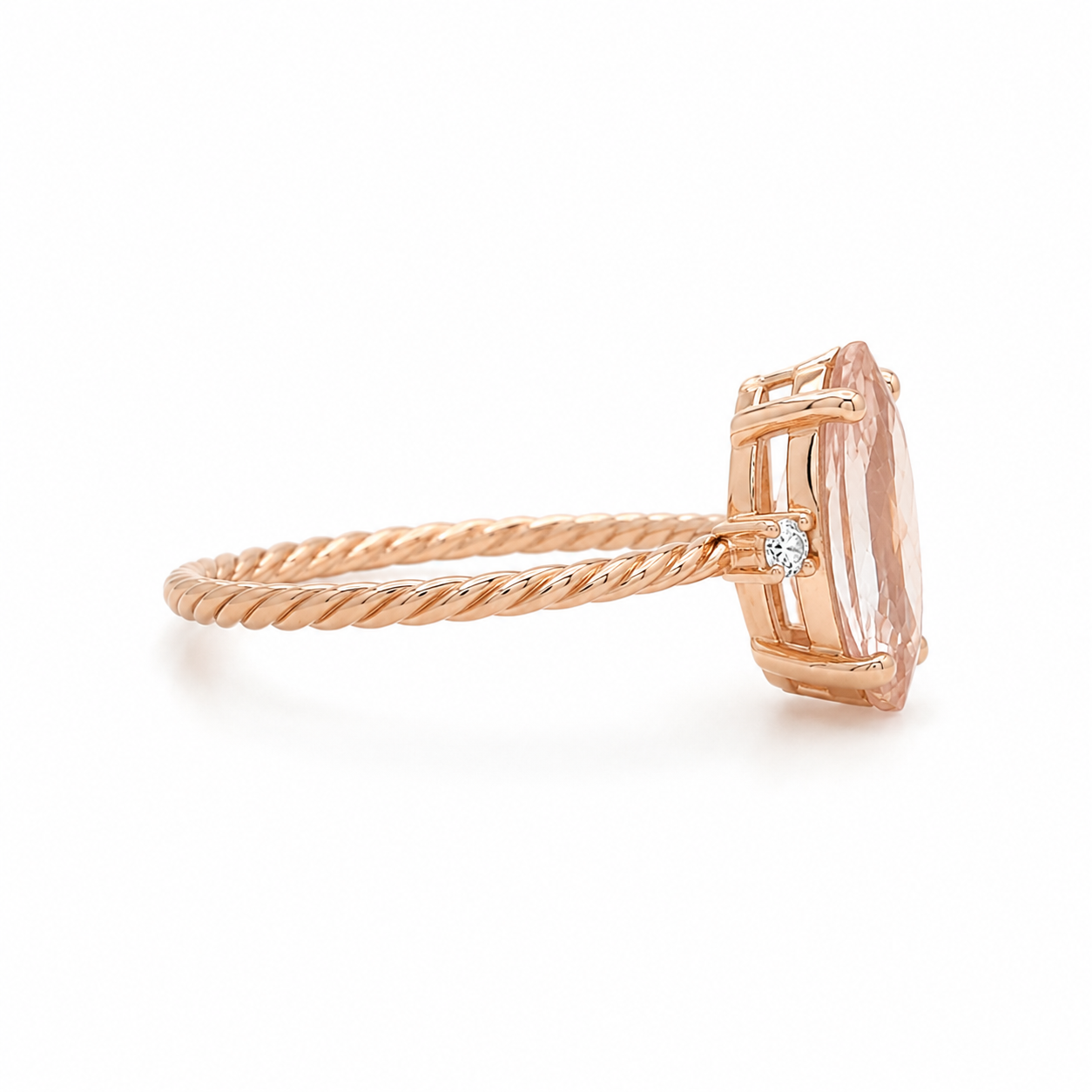 585 Rotgold Ring mit Turmalin & Brillanten – 1,63 ct – Größe 58