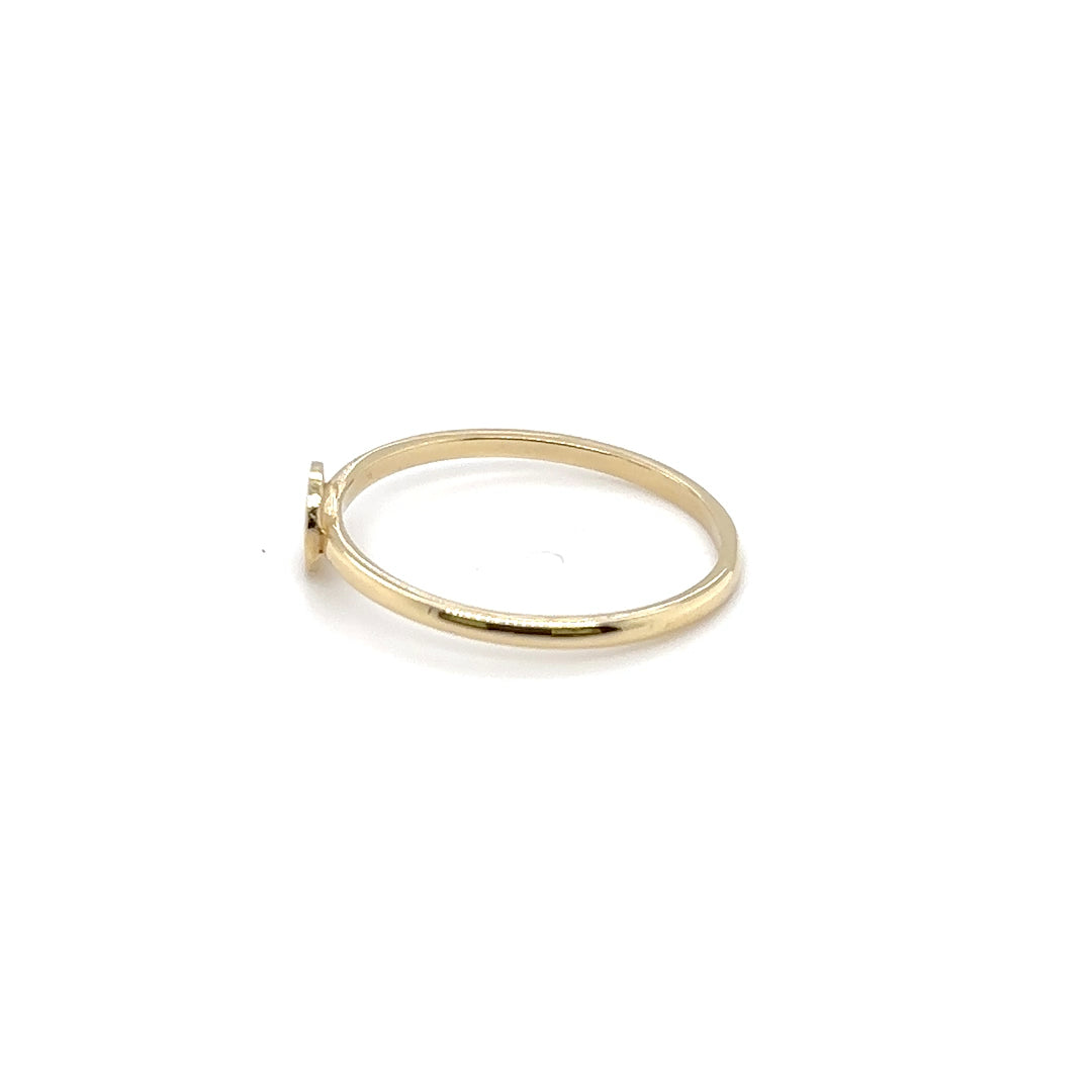 Ring 585/-Gold Rundplättchen
