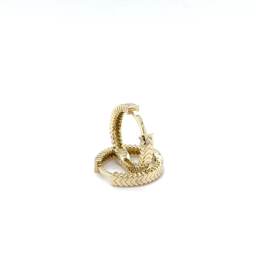 Creolen 585/-Gold Zackenmuster