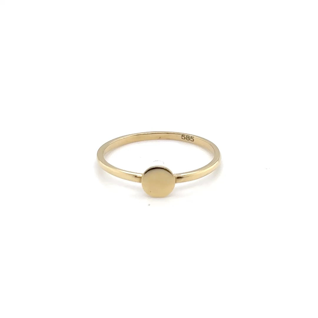 Ring 585/-Gold Rundplättchen