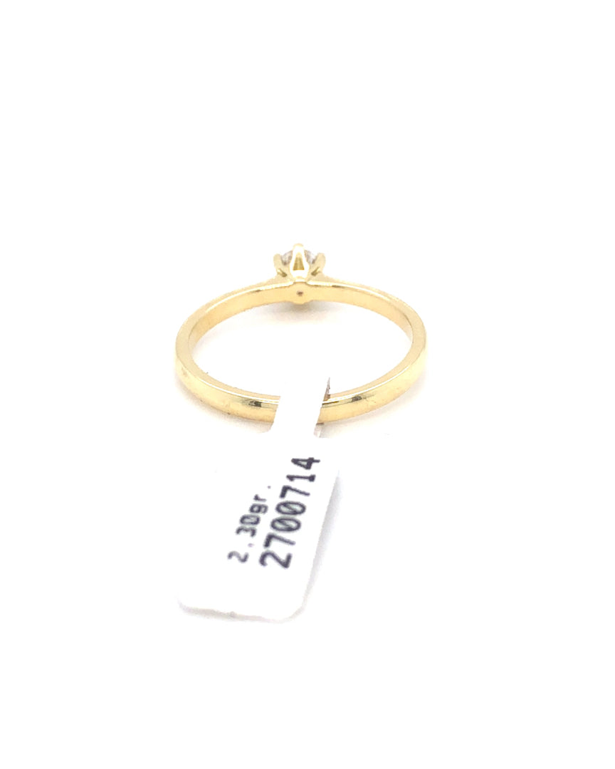 750/-Gelbgold Brillantring