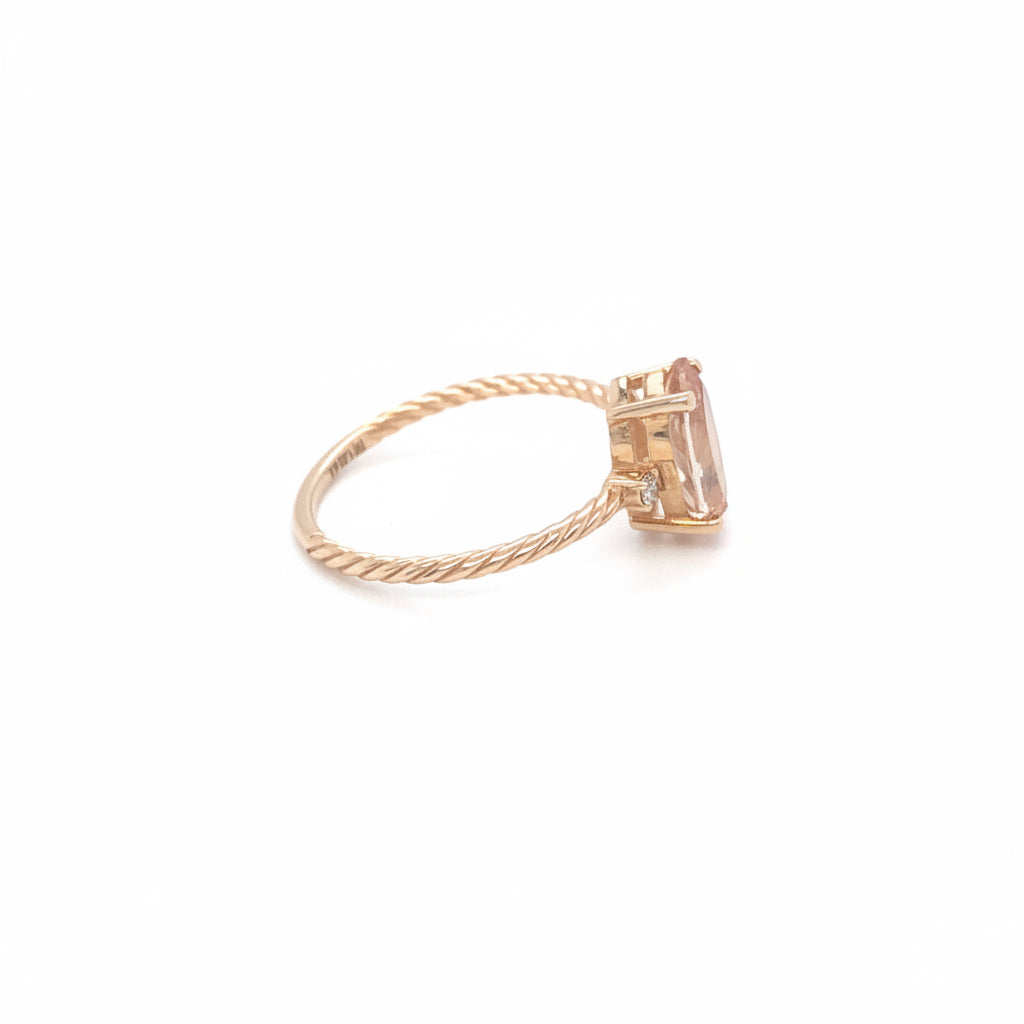 585/- Rotgold Ring Turmalin