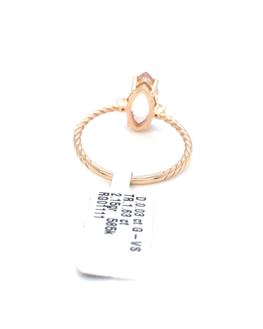 585/- Rotgold Ring