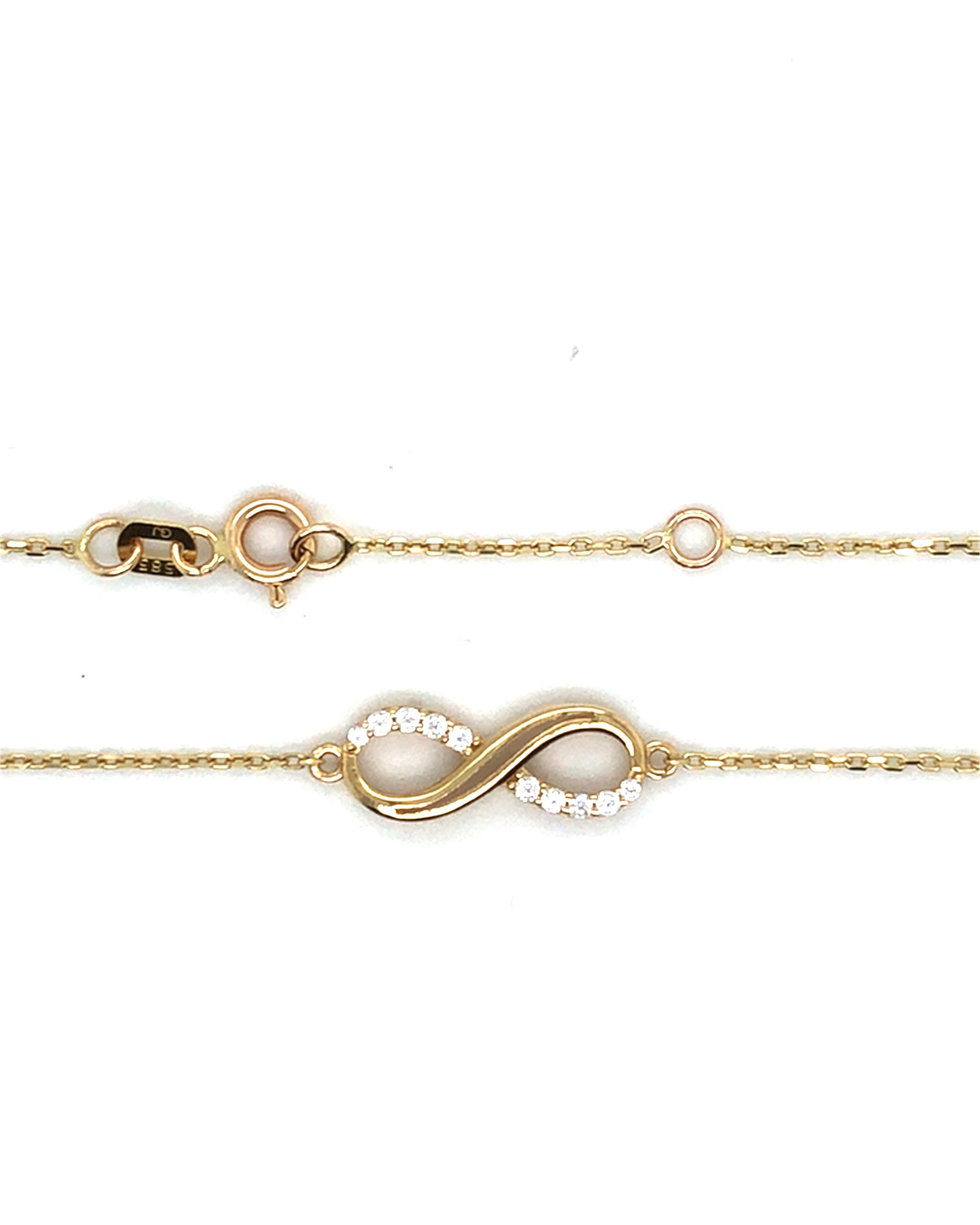 Armband 585/-Gold Infinity