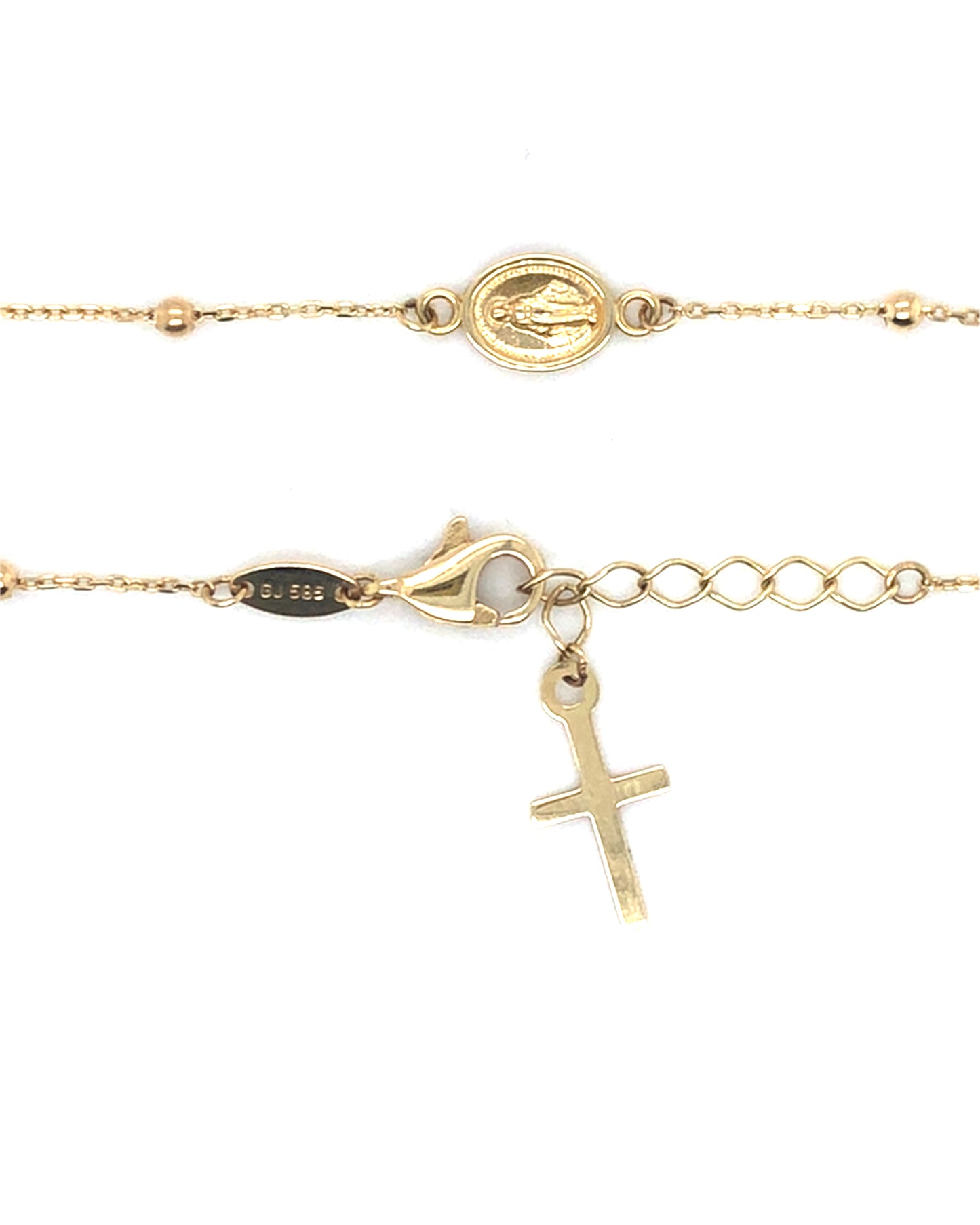 Armband 585 Gold mit Maria-Kreuzanhänger – Juwelier Zero Meile Hamburg