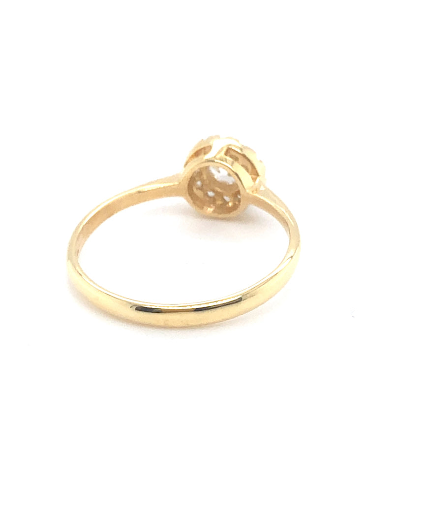 585/- Gelbgold Ring