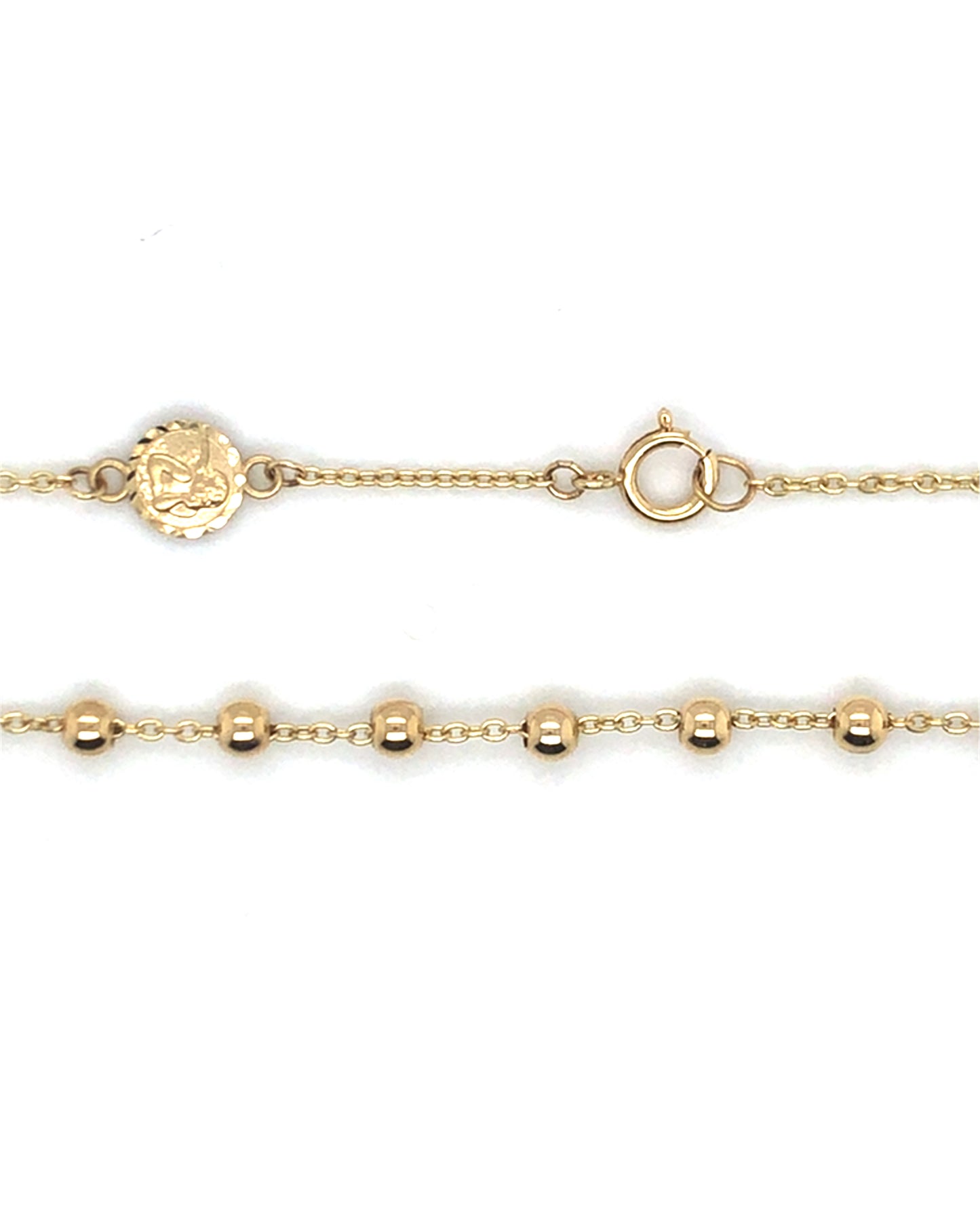 Kugelarmband 585/-Gold mit Engelsanhänger