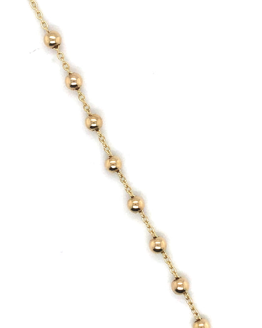 Kugelarmband 585/-Gold mit Engelsanhänger