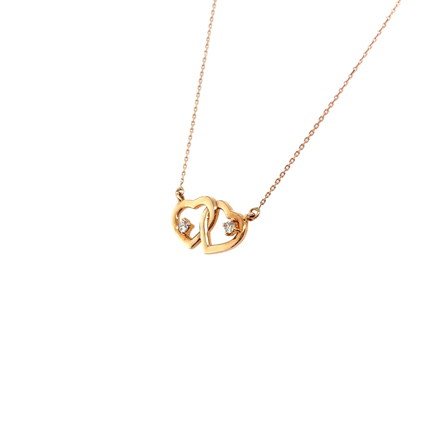 Zarte 585er Rotgoldkette mit Herzmotiv