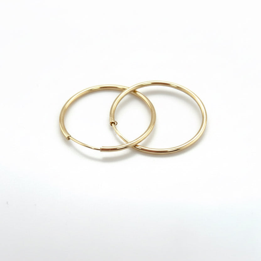 585 Gold Creolen 20 mm – Damen & Unisex Ohrringe