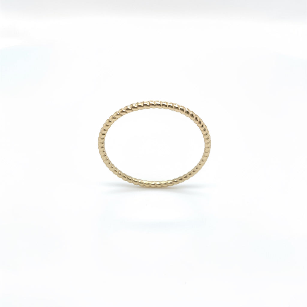 Ring 585 Gelbgold Kugelring – Feiner Beaded Ring schlicht & elegant