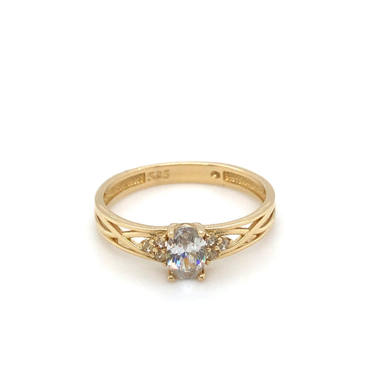 Ring 585/-Gold Zirkonia