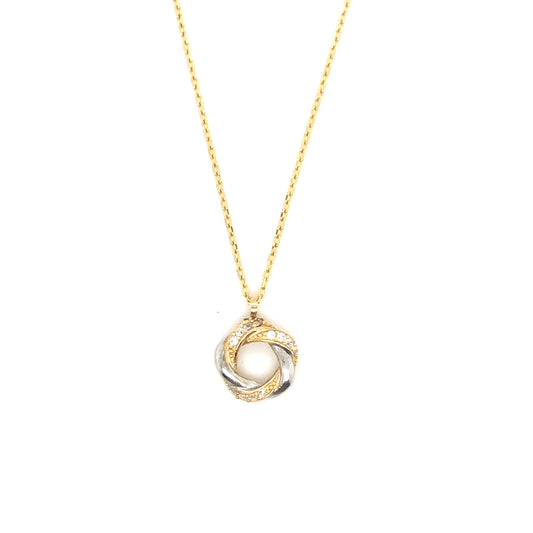 Kette 585/-Gold Zirkoniakranz