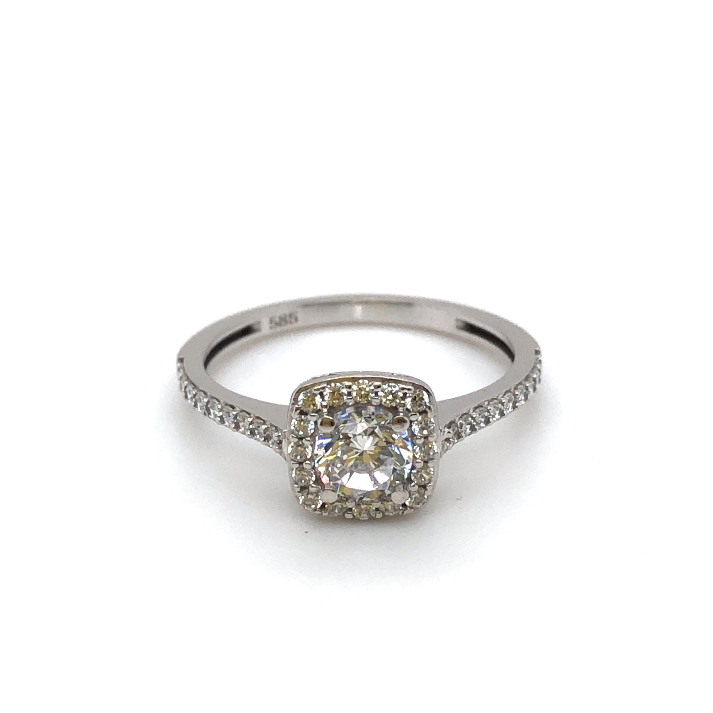 Ring 585/-Weißgold Zirkonia