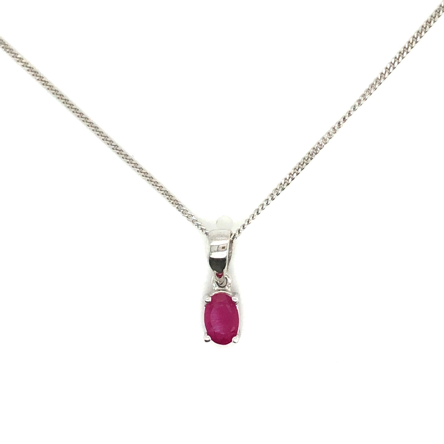 Kette 585/-Gold Synth. Rubin