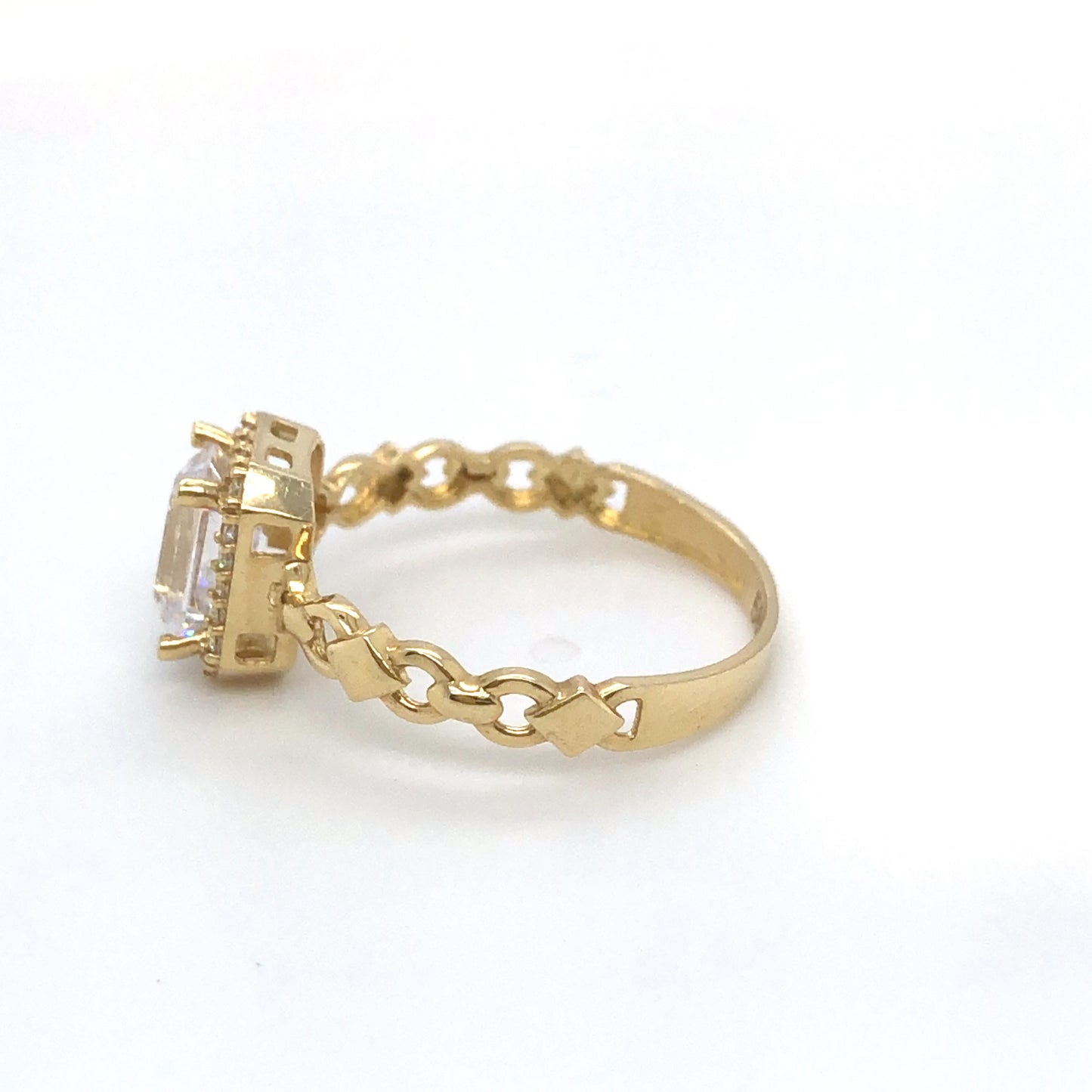Ring 585/-Gelbgold Zirkonia Blau
