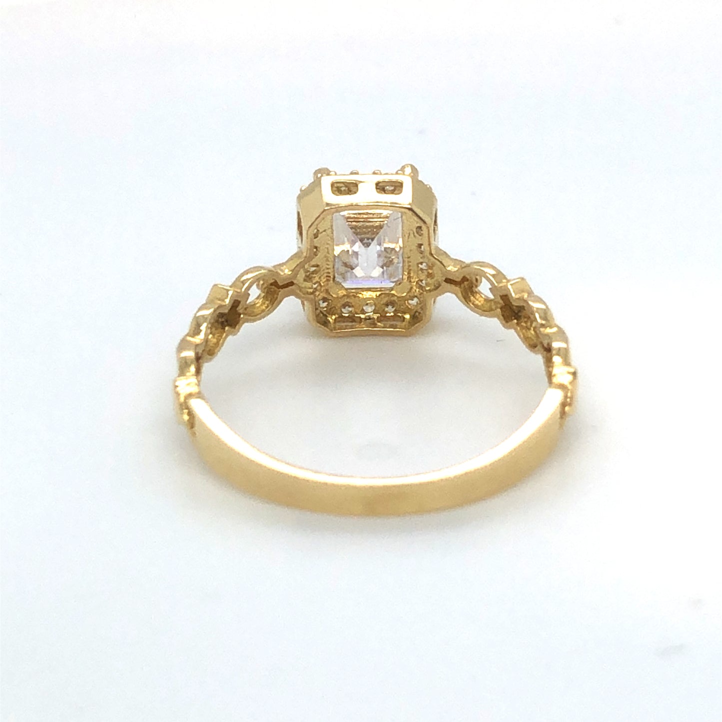 Ring 585/-Gelbgold Zirkonia Blau