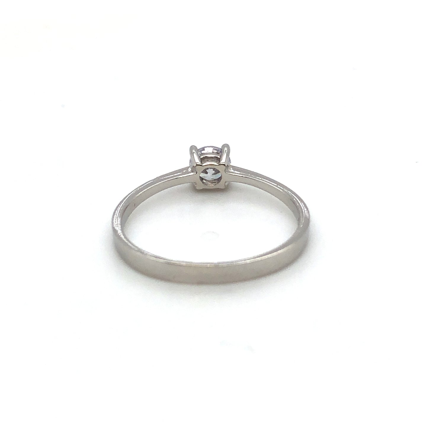 585/-Weißgold Solitairring Zirkonia