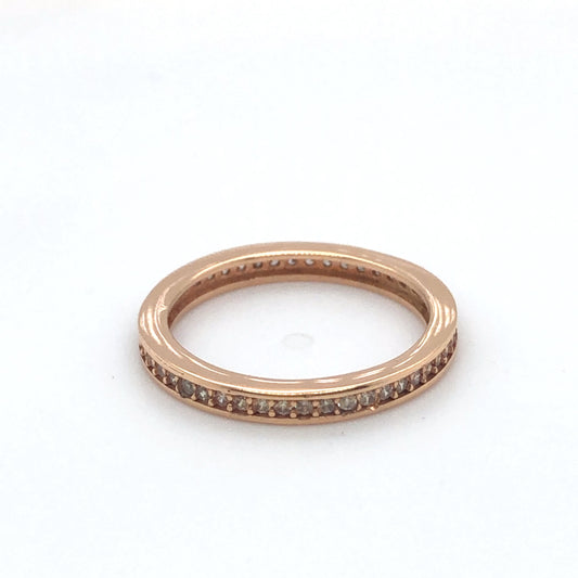 Ring 585/-Rotgold Memoriering Zirkonia