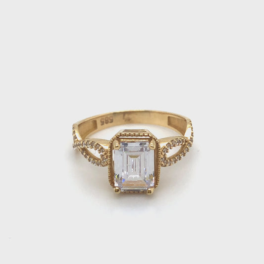 Ring 585/-Gelbgold Zirkonia