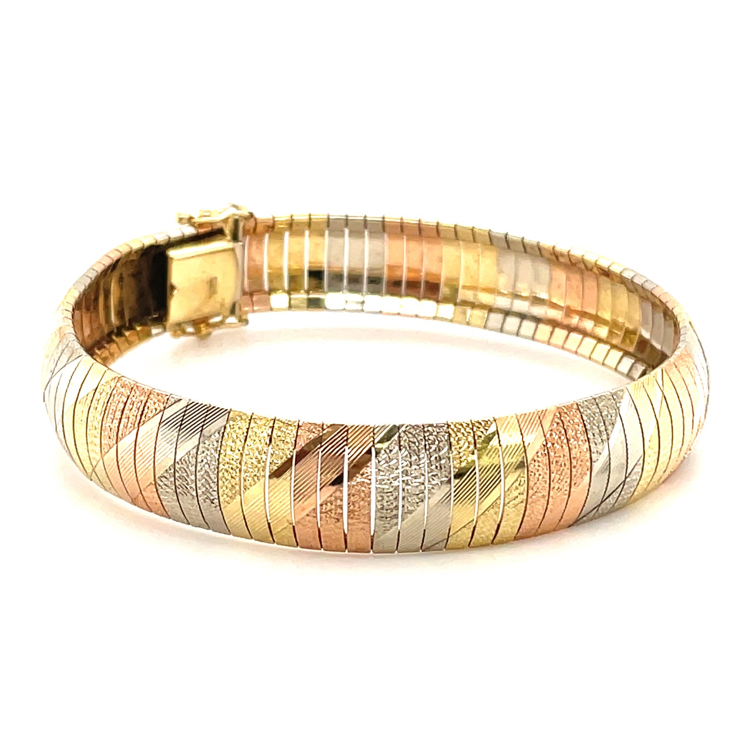 585-/Gold Armreif Tricolor