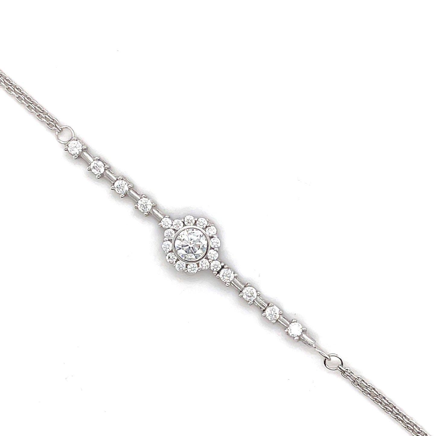 585-/Gold Armband mit Zirkonia