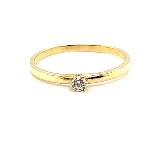 Ring mit Zirkonia 585/-Gelbgold