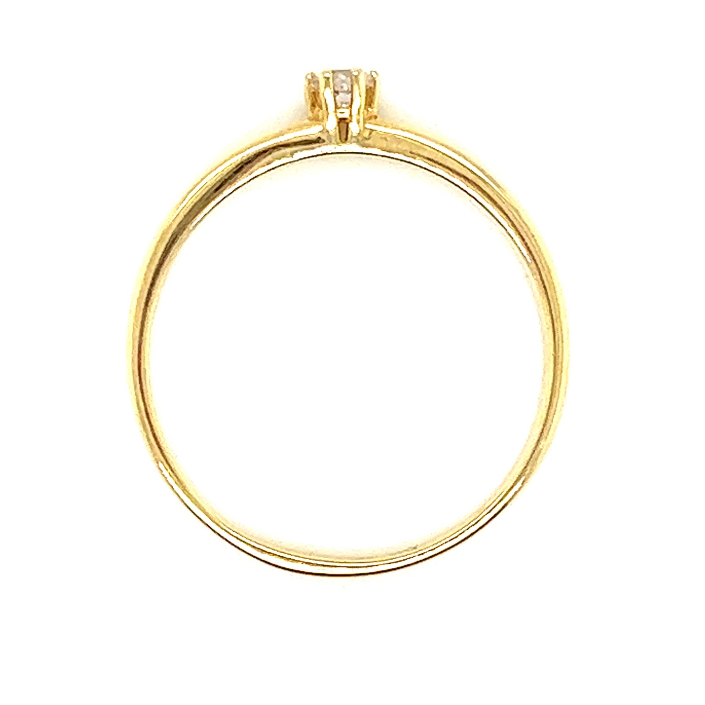 Ring mit Zirkonia 585/-Gelbgold