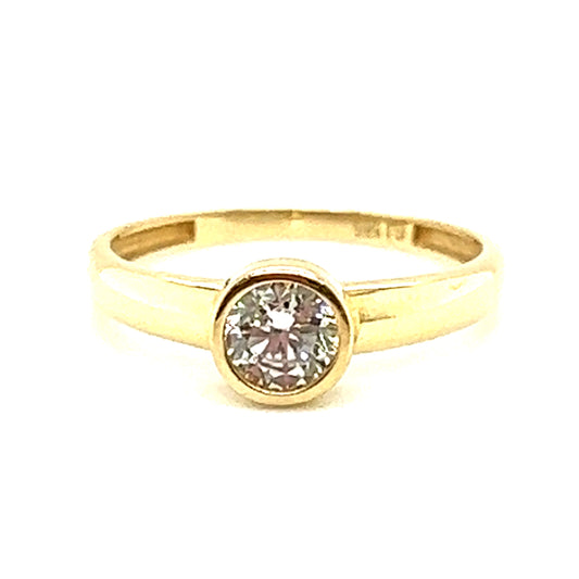 Ring mit Zirkonia 585/-Gelbgold