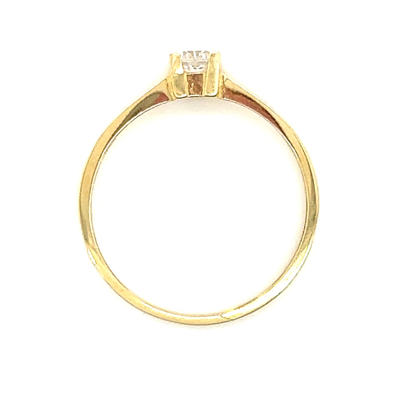 Ring mit Zirkonia 585/-Gelbgold