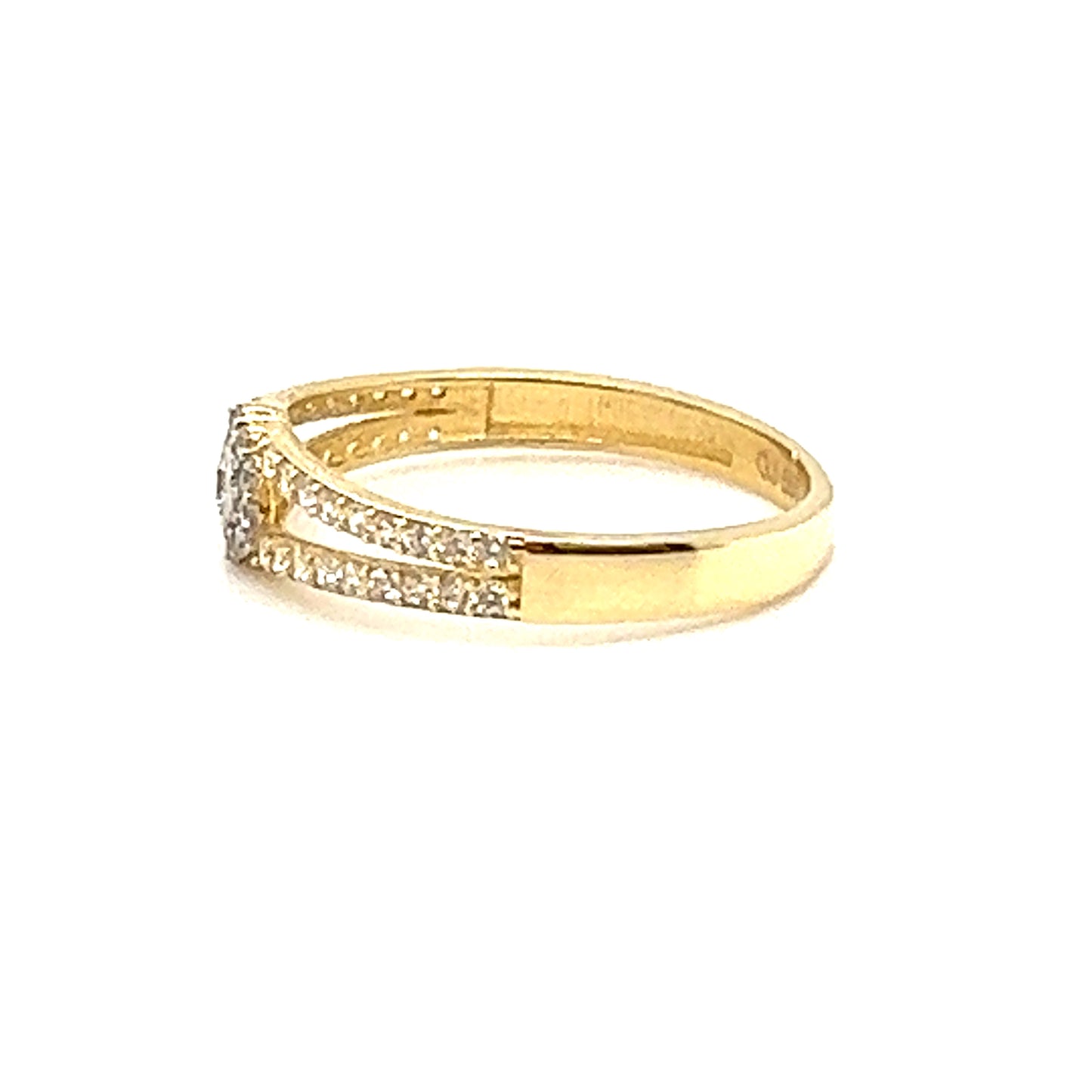 Ring mit Zirkonia 585/-Gelbgold