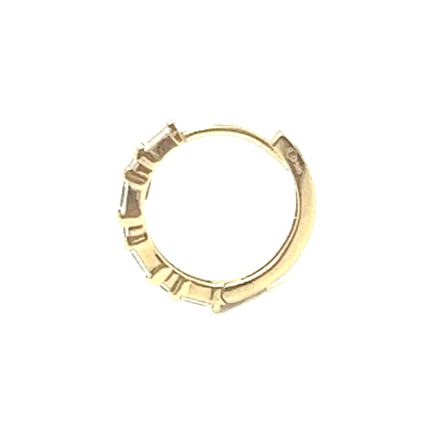 Creolen mit Zirkonia Steinen 585/-Gelbgold