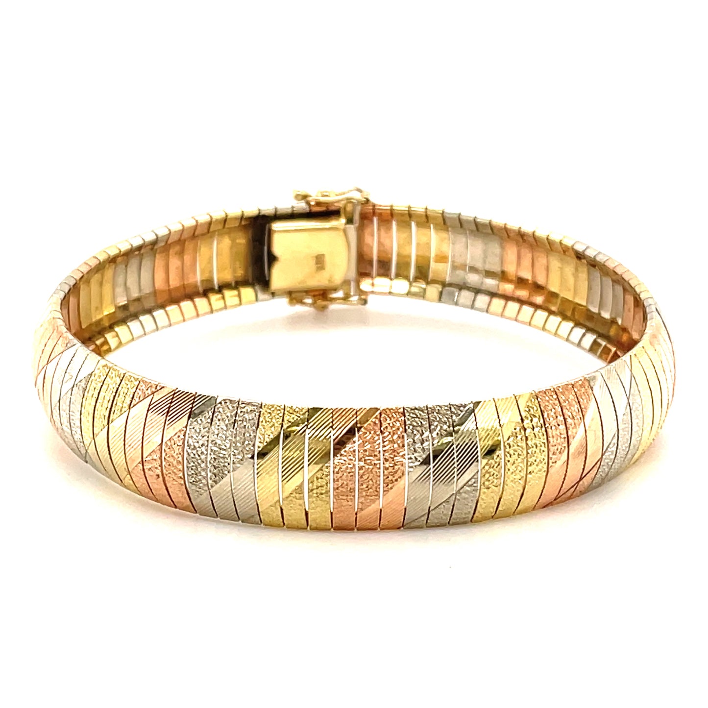 585-/Gold Armreif Tricolor