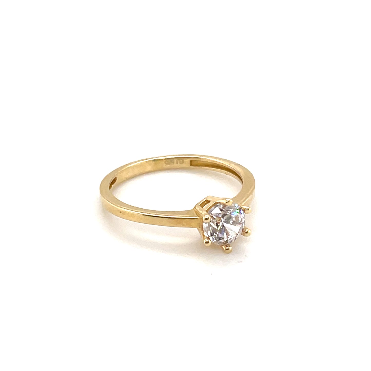 585-/Gelbgold Solitärring Zirkonia