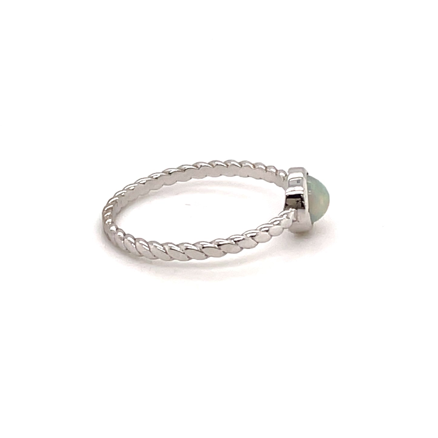 585-/Gold Geflochtener Ring mit Opalstein