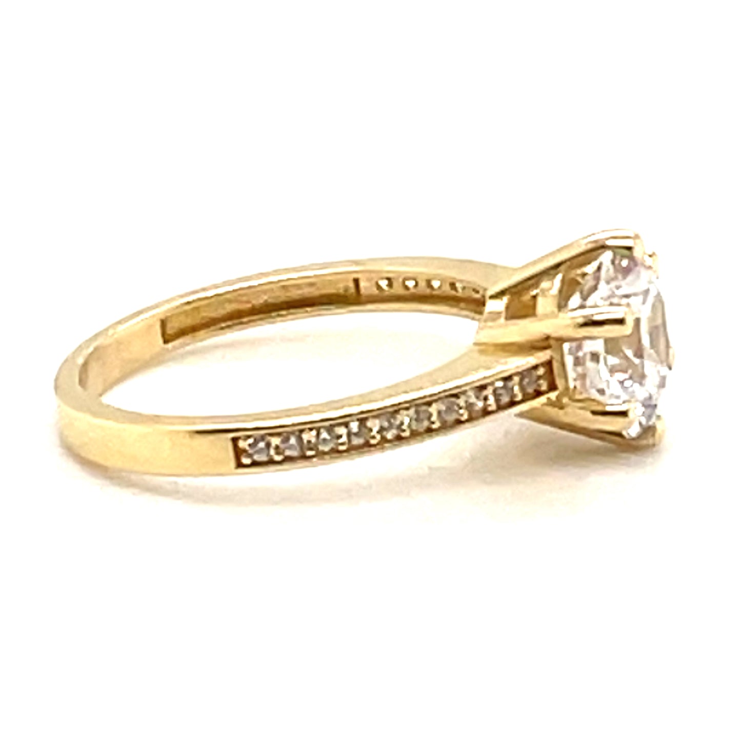 585-/Gold Solitärring Zirkonia