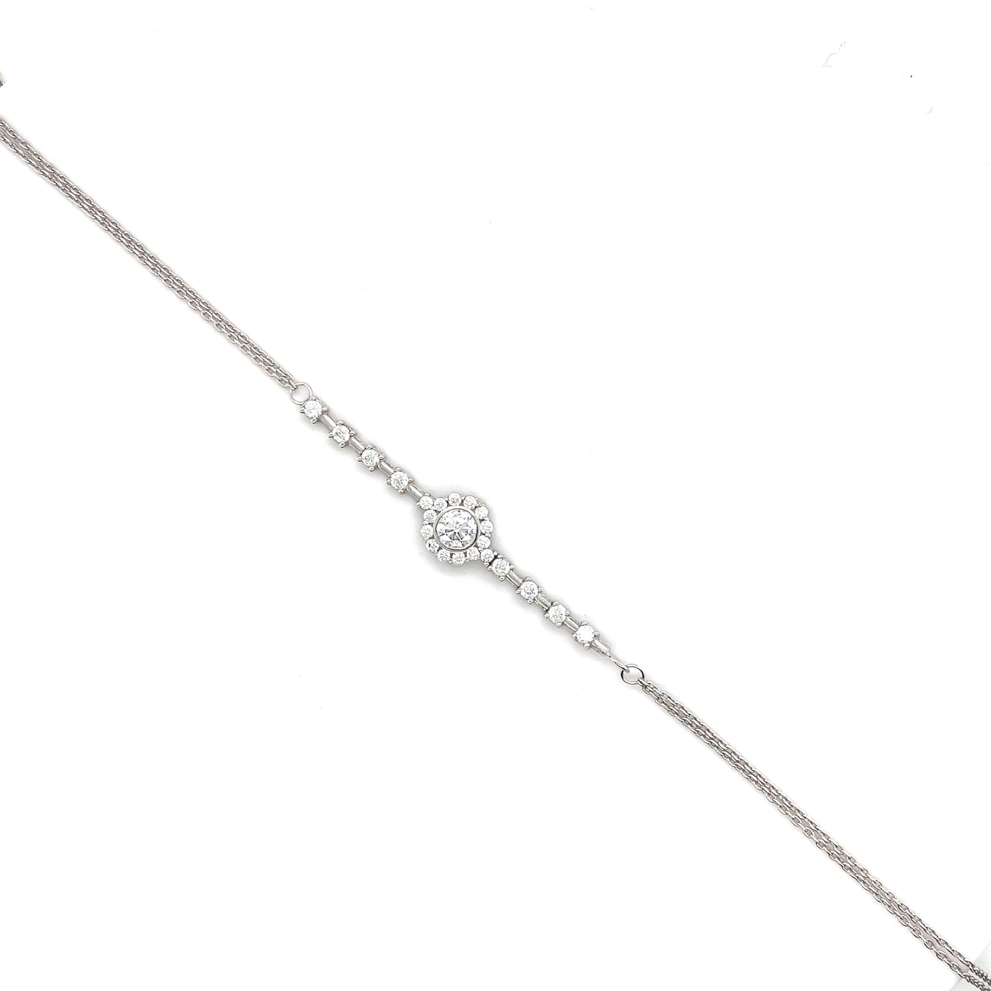 585-/Gold Armband mit Zirkonia