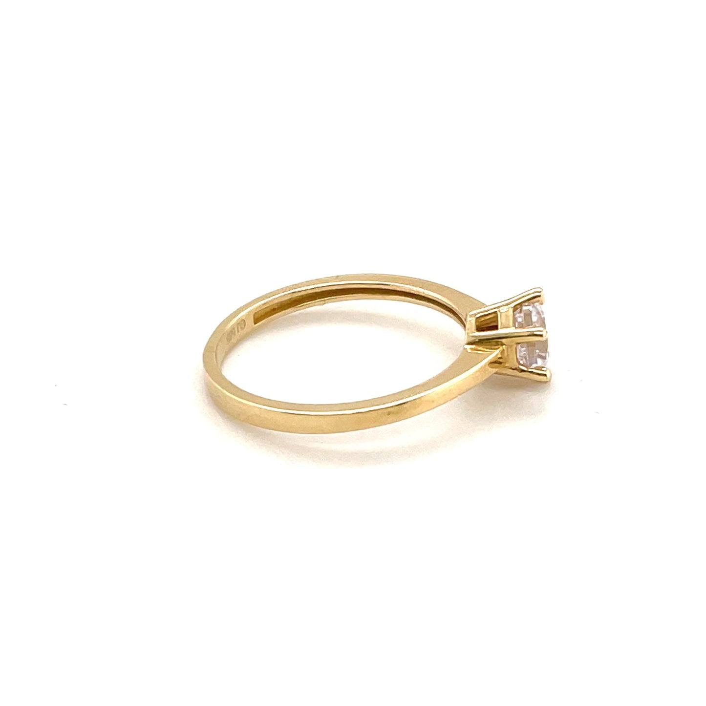 585-/Gelbgold Solitärring Zirkonia